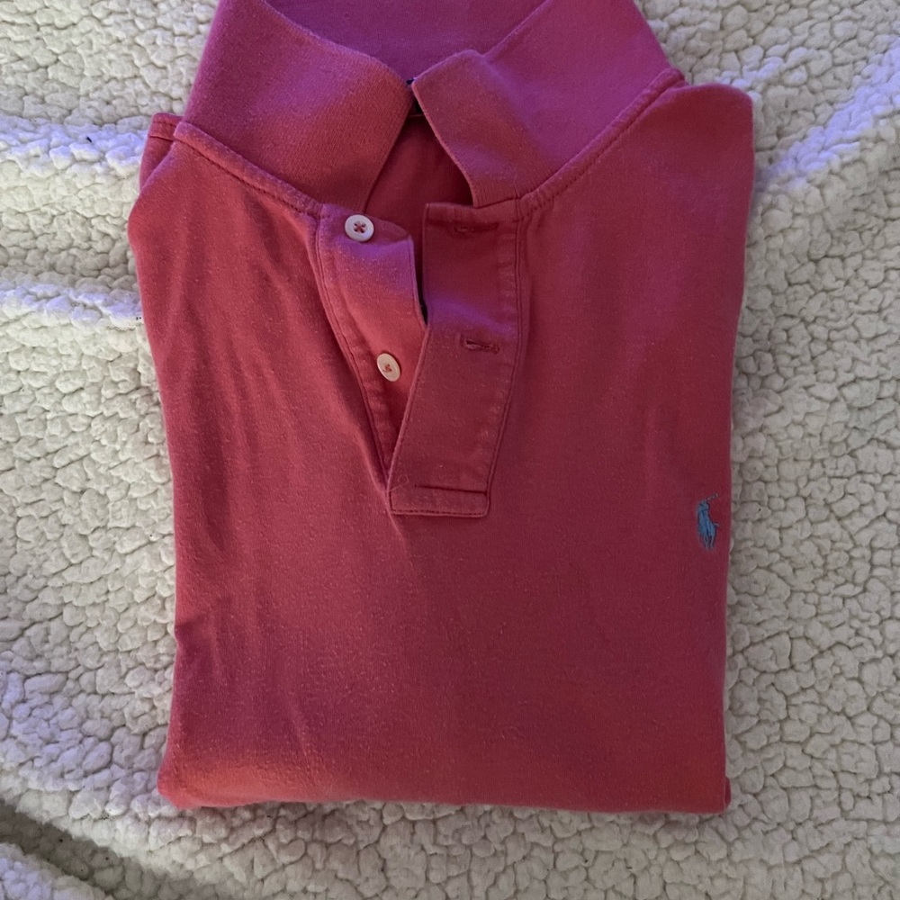 Womens polo Ralph Lauren sport salmon colored polo